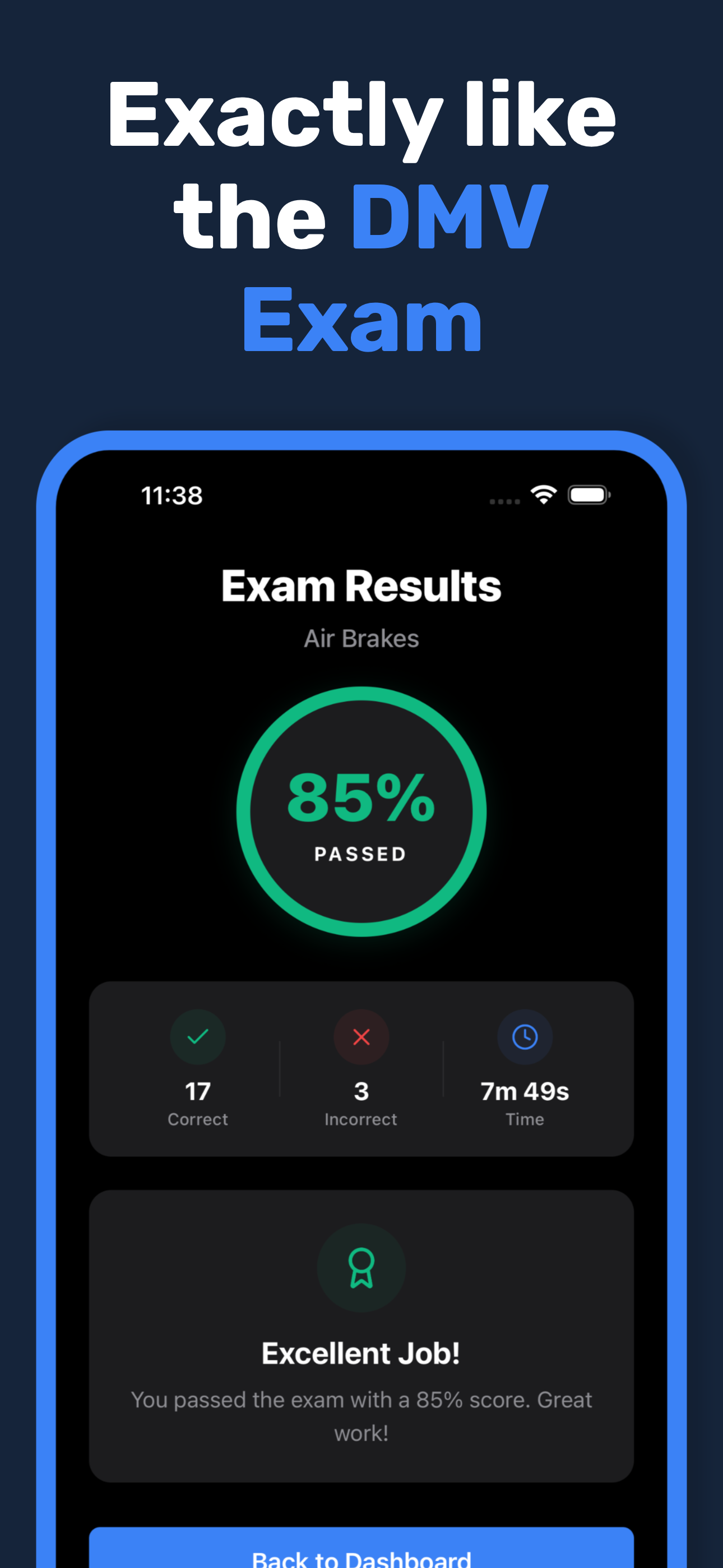 Exactly like the DMV Exam